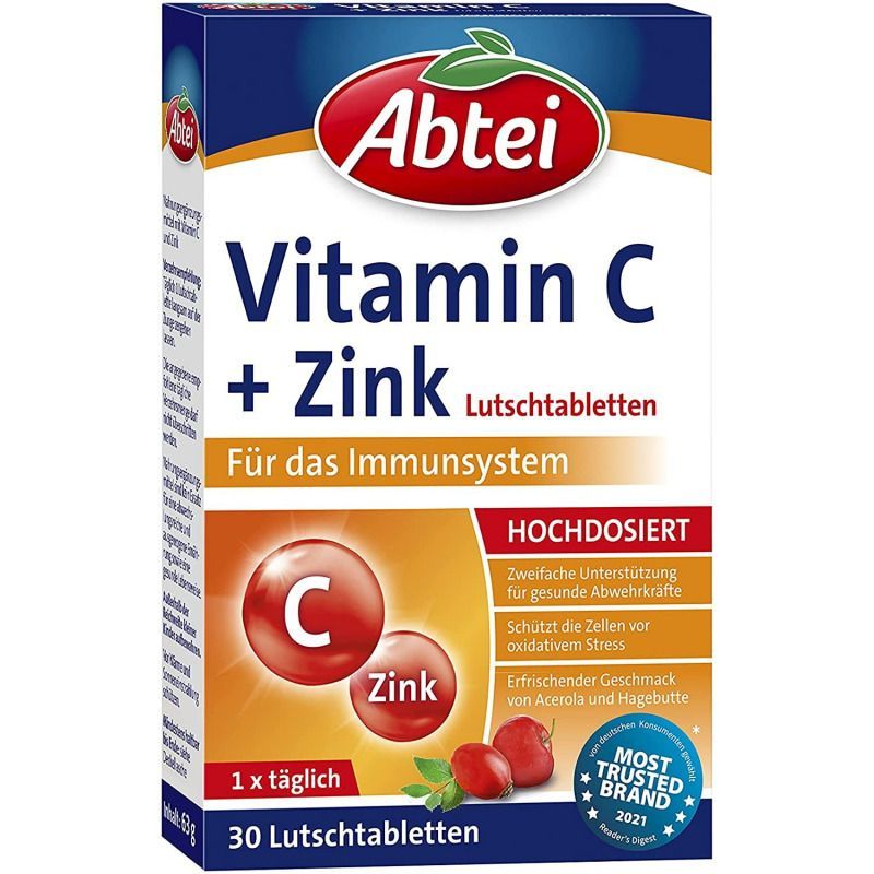 Abtei 維他命 C + 鋅含片 30 片