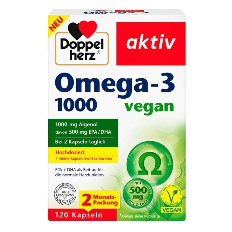 多寶雙心 德國順心魚油 Omega-3 1000mg 120顆 2個月份