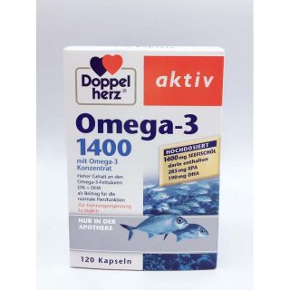 多寶雙心Doppelherz TG型(德國藥局限定版)魚油 Omega-3 omega 1400 魚油 120顆