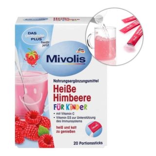 Mivolis 兒童維生素C+D3果茶覆盆莓 沖泡熱飲 20包 100g